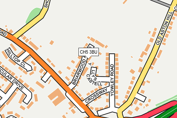 CH5 3BU map - OS OpenMap – Local (Ordnance Survey)