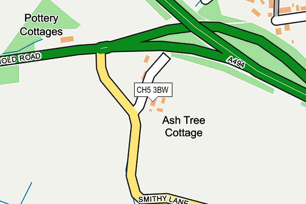 CH5 3BW map - OS OpenMap – Local (Ordnance Survey)