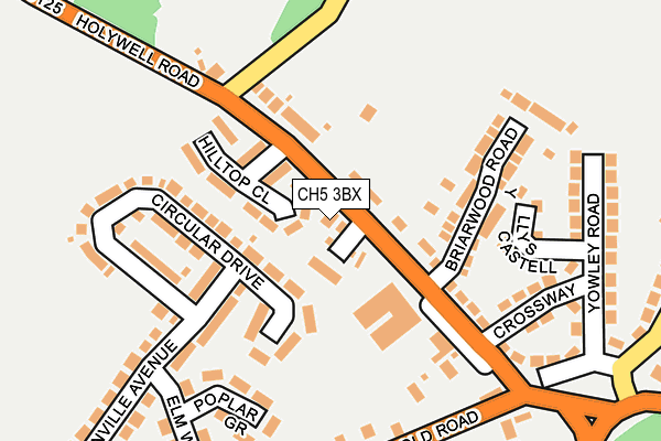 CH5 3BX map - OS OpenMap – Local (Ordnance Survey)