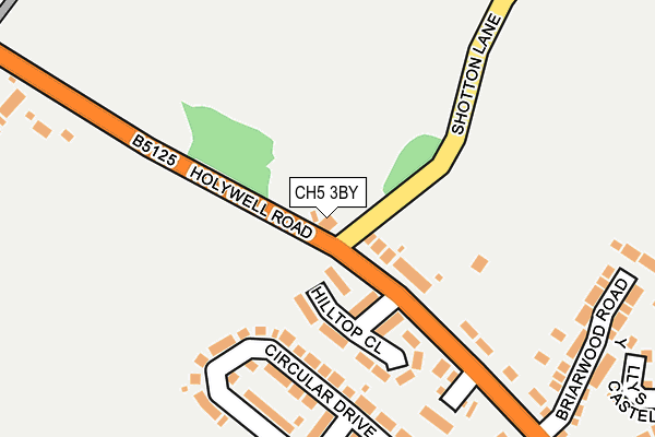 CH5 3BY map - OS OpenMap – Local (Ordnance Survey)