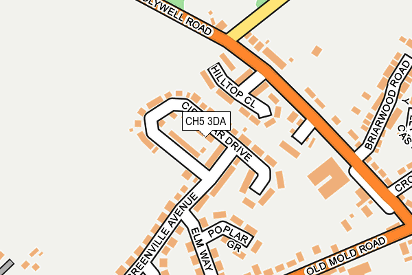 CH5 3DA map - OS OpenMap – Local (Ordnance Survey)
