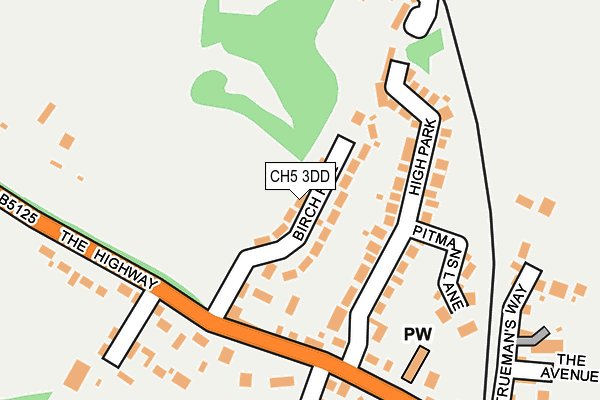 CH5 3DD map - OS OpenMap – Local (Ordnance Survey)