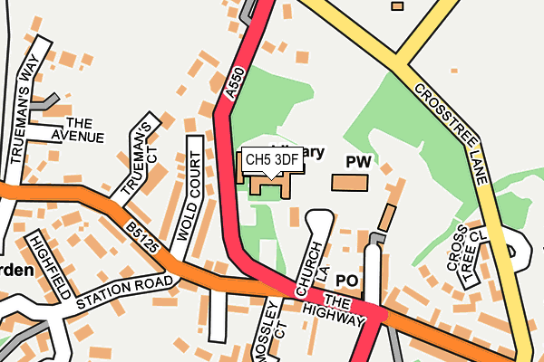 CH5 3DF map - OS OpenMap – Local (Ordnance Survey)