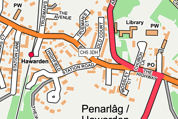 CH5 3DH map - OS OpenMap – Local (Ordnance Survey)