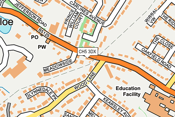 CH5 3DX map - OS OpenMap – Local (Ordnance Survey)