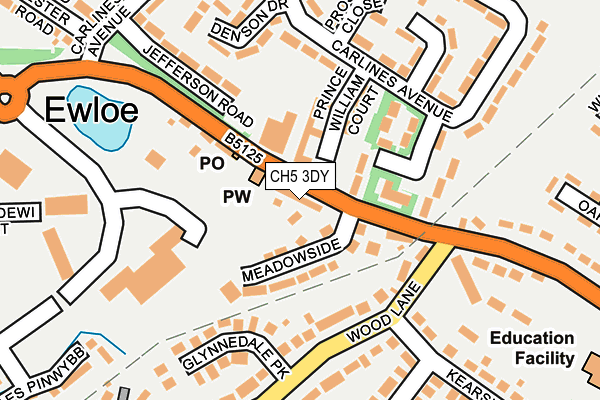 CH5 3DY map - OS OpenMap – Local (Ordnance Survey)