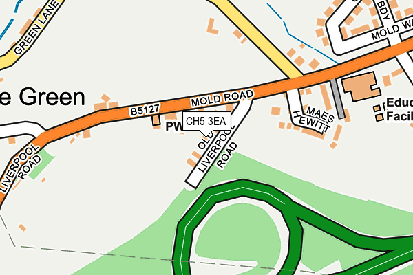 CH5 3EA map - OS OpenMap – Local (Ordnance Survey)