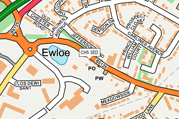 CH5 3ED map - OS OpenMap – Local (Ordnance Survey)