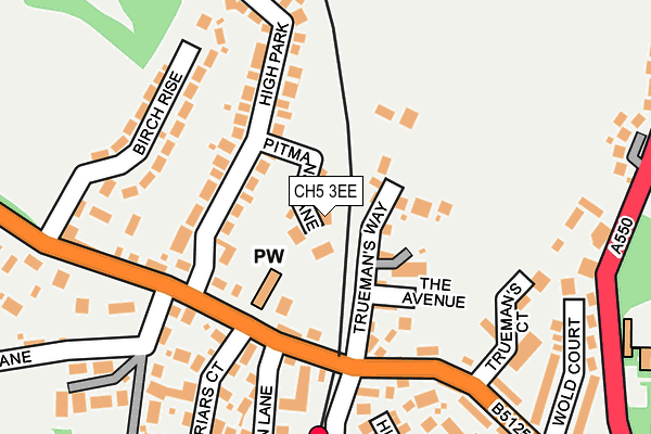 CH5 3EE map - OS OpenMap – Local (Ordnance Survey)