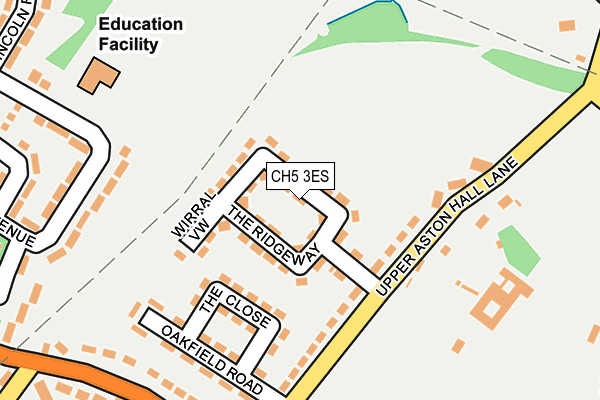 CH5 3ES map - OS OpenMap – Local (Ordnance Survey)