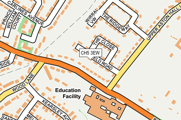 CH5 3EW map - OS OpenMap – Local (Ordnance Survey)