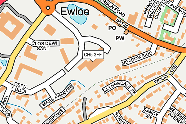 CH5 3FF map - OS OpenMap – Local (Ordnance Survey)