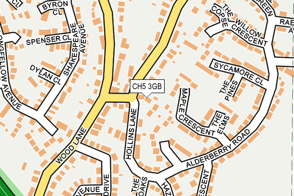 CH5 3GB map - OS OpenMap – Local (Ordnance Survey)