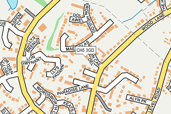 CH5 3GD map - OS OpenMap – Local (Ordnance Survey)