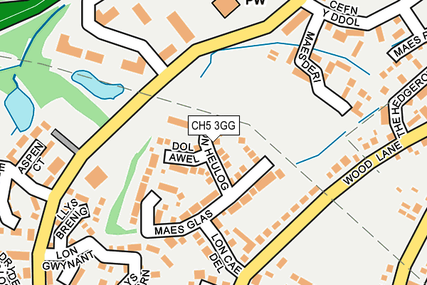 CH5 3GG map - OS OpenMap – Local (Ordnance Survey)