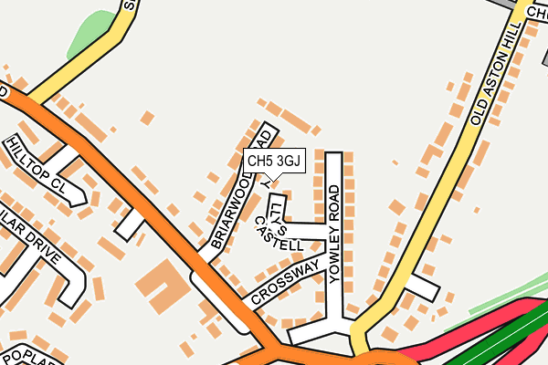 CH5 3GJ map - OS OpenMap – Local (Ordnance Survey)