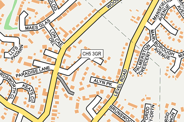 CH5 3GR map - OS OpenMap – Local (Ordnance Survey)
