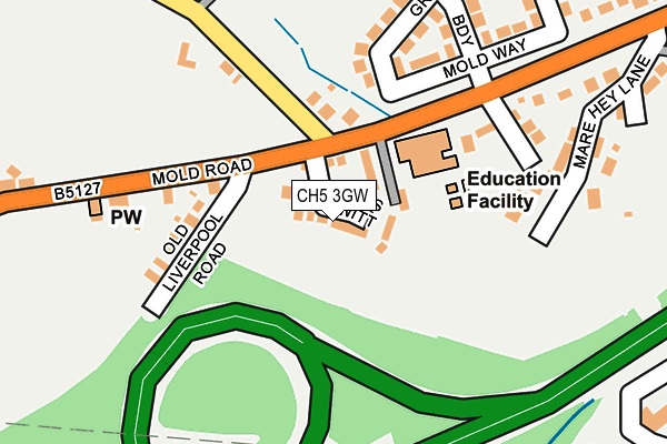 CH5 3GW map - OS OpenMap – Local (Ordnance Survey)