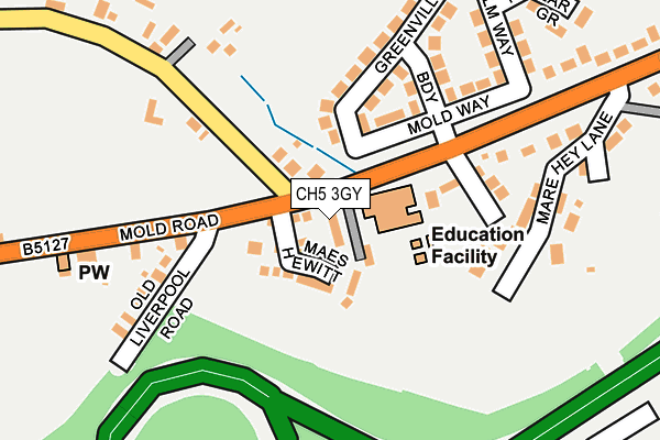 CH5 3GY map - OS OpenMap – Local (Ordnance Survey)