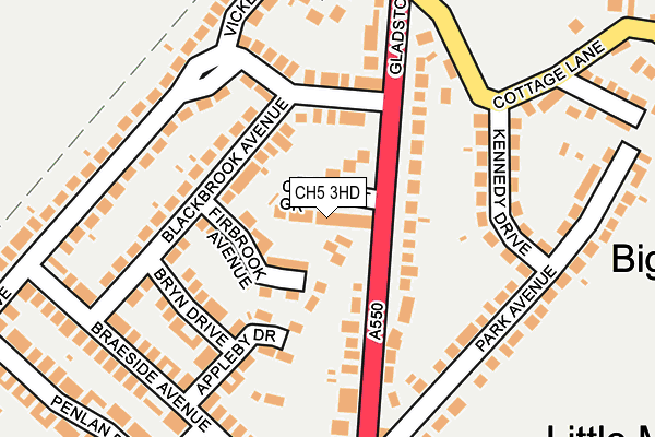 CH5 3HD map - OS OpenMap – Local (Ordnance Survey)