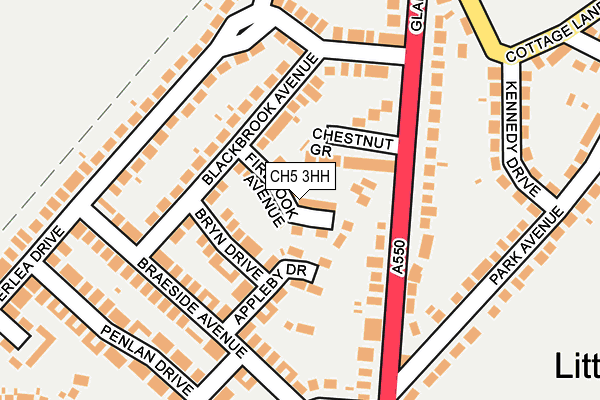 CH5 3HH map - OS OpenMap – Local (Ordnance Survey)