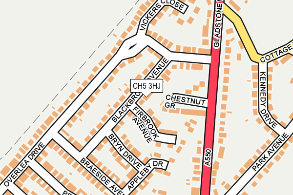 CH5 3HJ map - OS OpenMap – Local (Ordnance Survey)