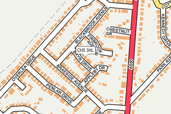 CH5 3HL map - OS OpenMap – Local (Ordnance Survey)