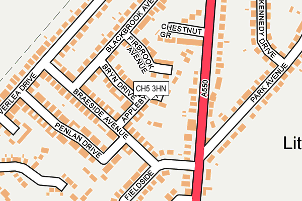 CH5 3HN map - OS OpenMap – Local (Ordnance Survey)