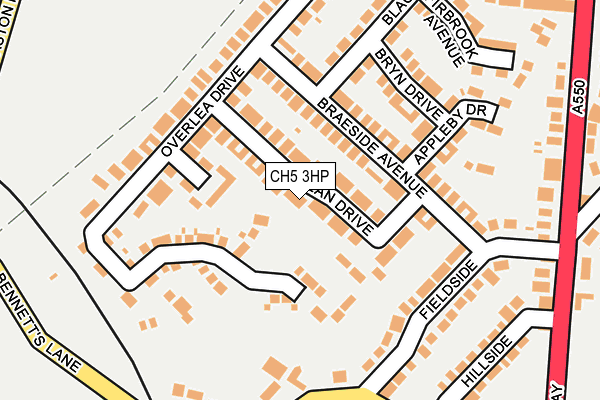 CH5 3HP map - OS OpenMap – Local (Ordnance Survey)