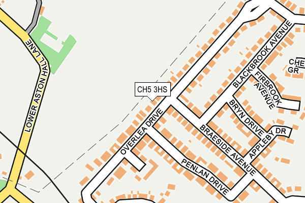 CH5 3HS map - OS OpenMap – Local (Ordnance Survey)