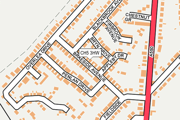 CH5 3HW map - OS OpenMap – Local (Ordnance Survey)