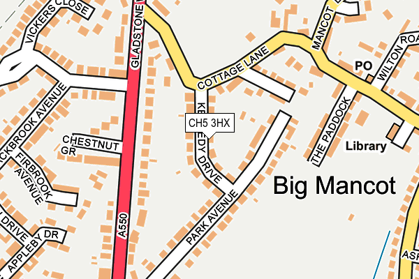 CH5 3HX map - OS OpenMap – Local (Ordnance Survey)