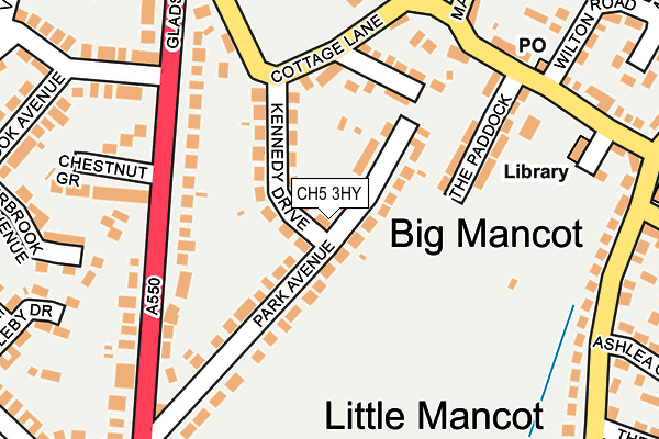 CH5 3HY map - OS OpenMap – Local (Ordnance Survey)