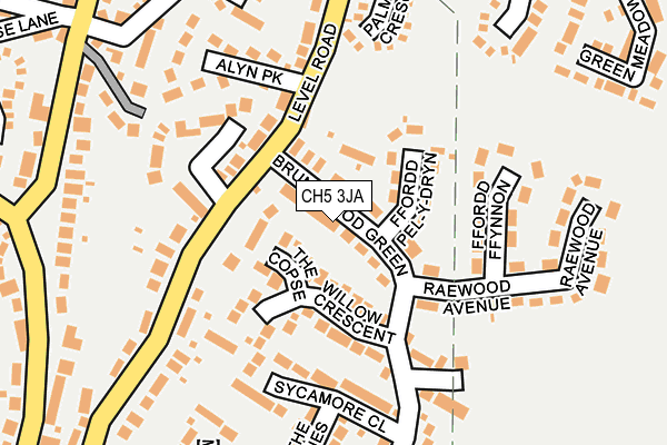 CH5 3JA map - OS OpenMap – Local (Ordnance Survey)