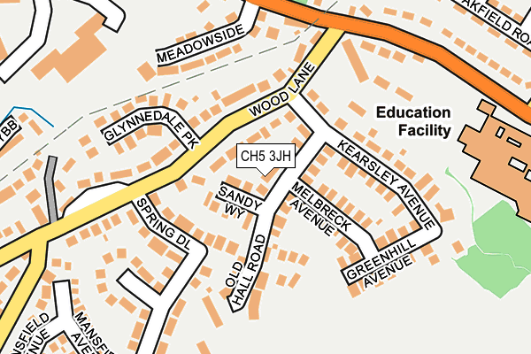 CH5 3JH map - OS OpenMap – Local (Ordnance Survey)