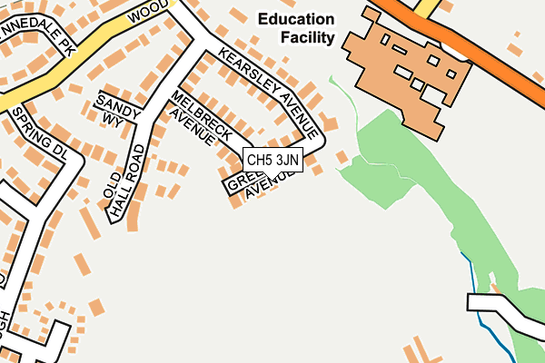 CH5 3JN map - OS OpenMap – Local (Ordnance Survey)