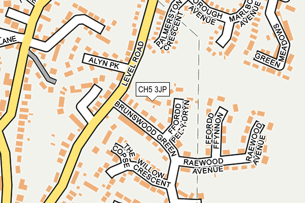 CH5 3JP map - OS OpenMap – Local (Ordnance Survey)