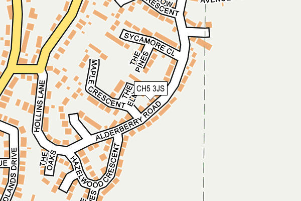 CH5 3JS map - OS OpenMap – Local (Ordnance Survey)