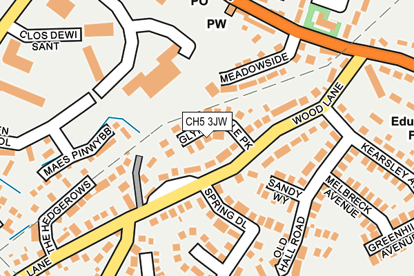 CH5 3JW map - OS OpenMap – Local (Ordnance Survey)