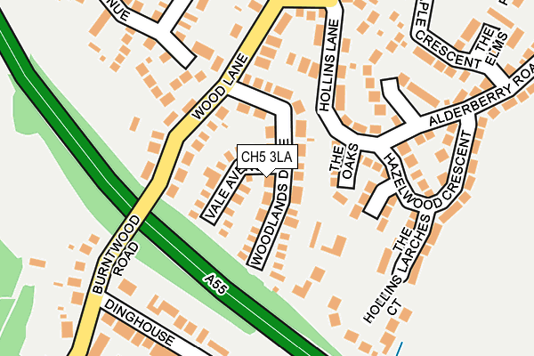 CH5 3LA map - OS OpenMap – Local (Ordnance Survey)