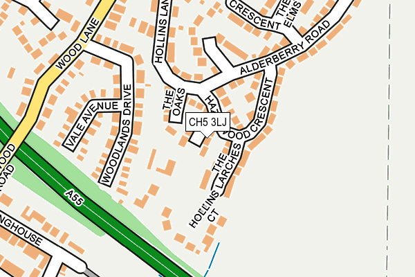 CH5 3LJ map - OS OpenMap – Local (Ordnance Survey)