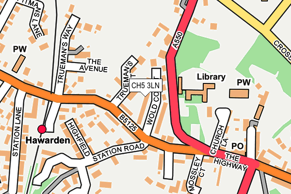 CH5 3LN map - OS OpenMap – Local (Ordnance Survey)