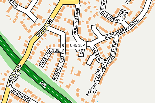 CH5 3LP map - OS OpenMap – Local (Ordnance Survey)