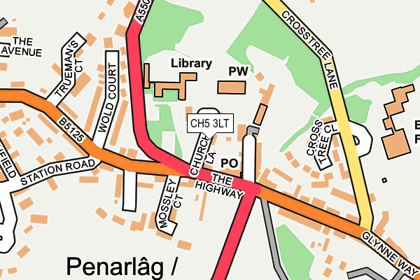 CH5 3LT map - OS OpenMap – Local (Ordnance Survey)