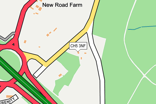 CH5 3NF map - OS OpenMap – Local (Ordnance Survey)