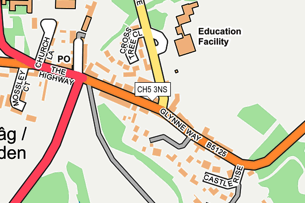 CH5 3NS map - OS OpenMap – Local (Ordnance Survey)