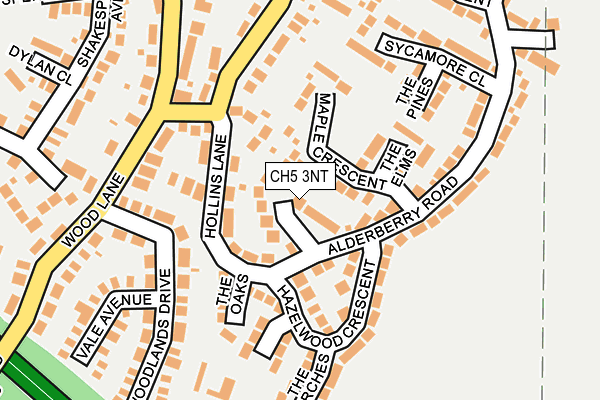 CH5 3NT map - OS OpenMap – Local (Ordnance Survey)