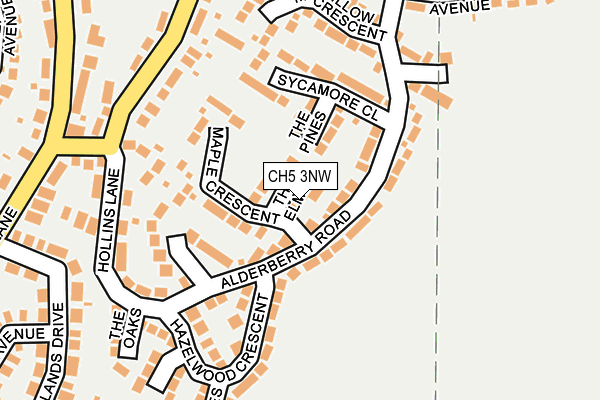 CH5 3NW map - OS OpenMap – Local (Ordnance Survey)