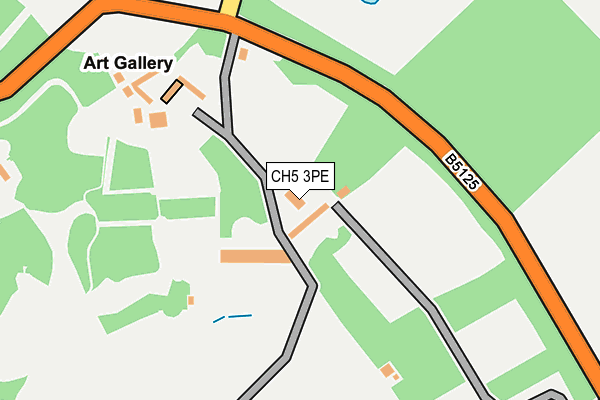 CH5 3PE map - OS OpenMap – Local (Ordnance Survey)