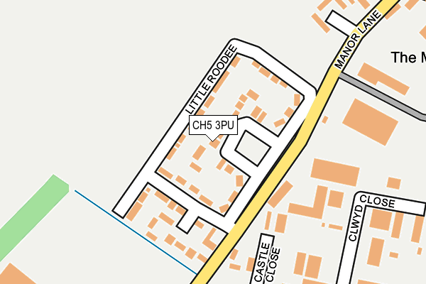 CH5 3PU map - OS OpenMap – Local (Ordnance Survey)